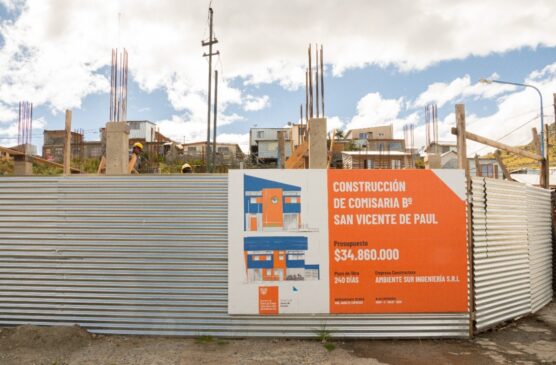 Continúa la obra de construcción de la nueva comisaría para el barrio San Vicente de Paul