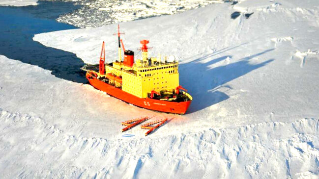 El rompehielos Irízar abasteció a la base argentina más cercana al Polo Sur