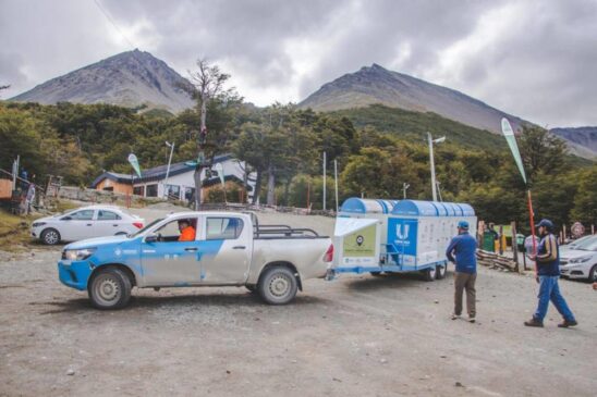 Reduciendo el impacto ambiental: El punto verde móvil acompañó la carrera Ultra Trail en Ushuaia