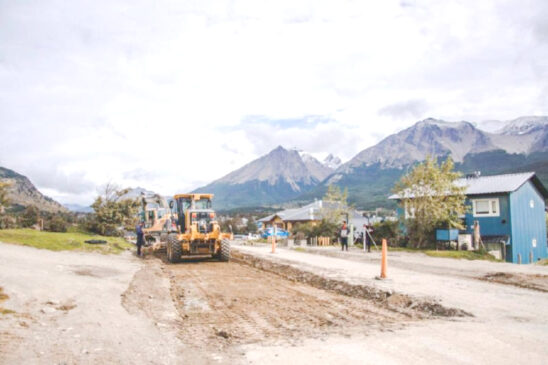 Avanza la obra de pavimentación en calle Los Ñires