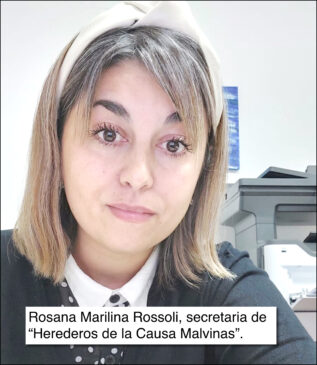 Rosana Marilina Rossoli,  secretaria de “Herederos  de la Causa Malvinas”.