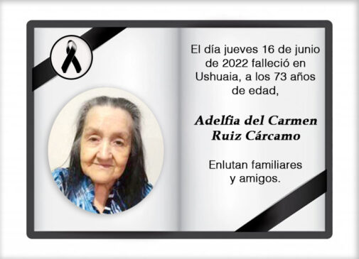 Fallecimiento | Adelfia del Carmen Ruiz Cárcamo