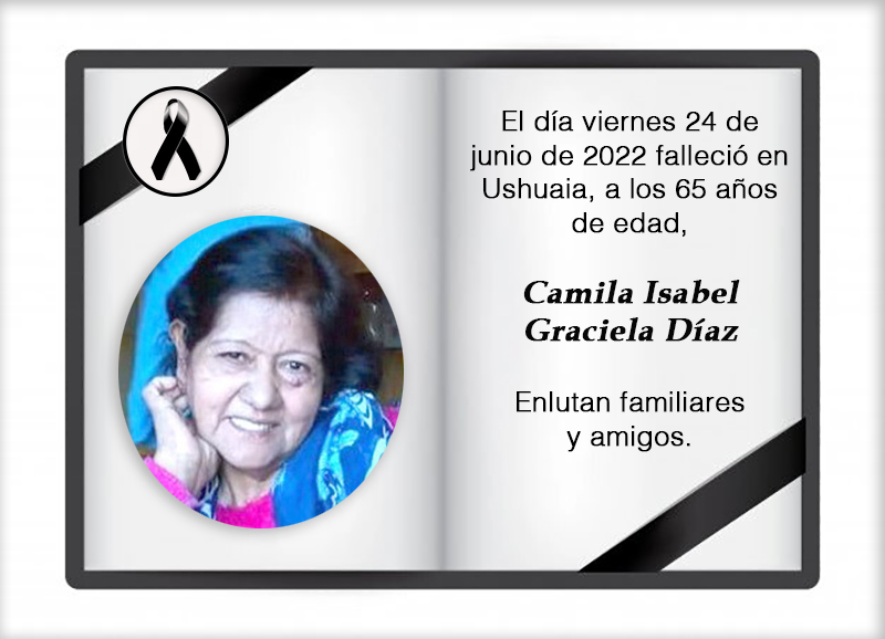 Fallecimiento | Camila Isabel Graciela Díaz