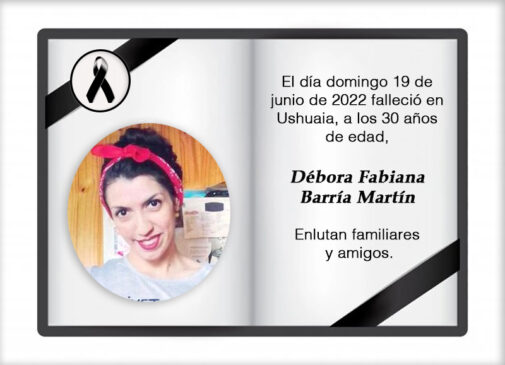 Fallecimiento | Débora Fabiana Barría Martín