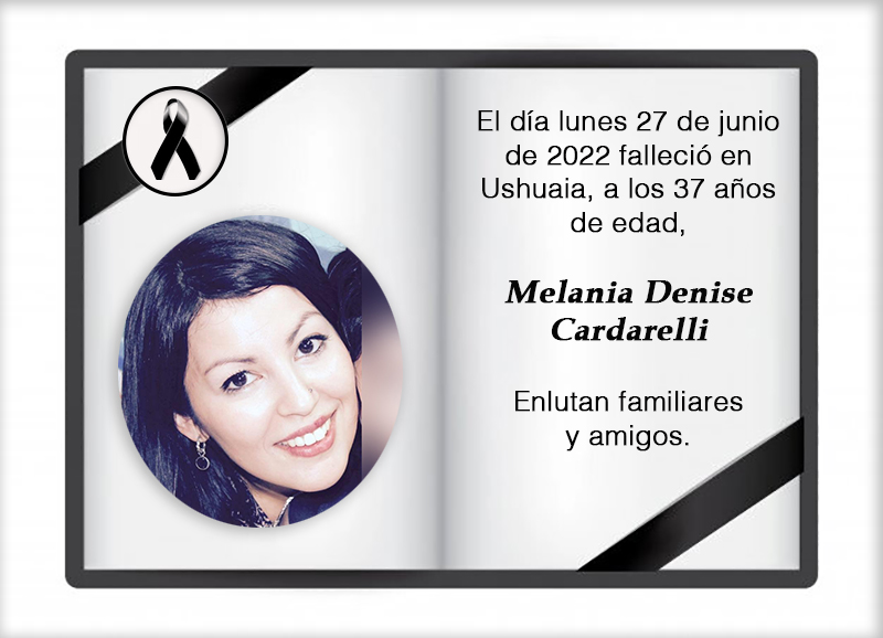 Fallecimiento | Melania Denise Cardarelli