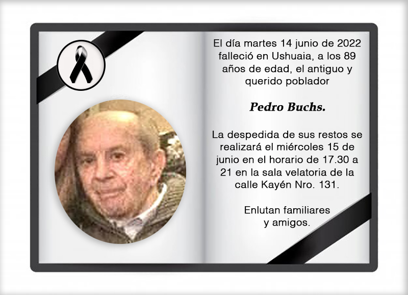 Fallecimiento | Pedro Buchs.