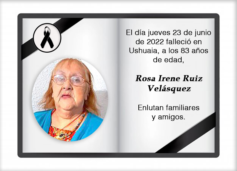 Fallecimiento | Rosa Irene Ruiz Velásquez