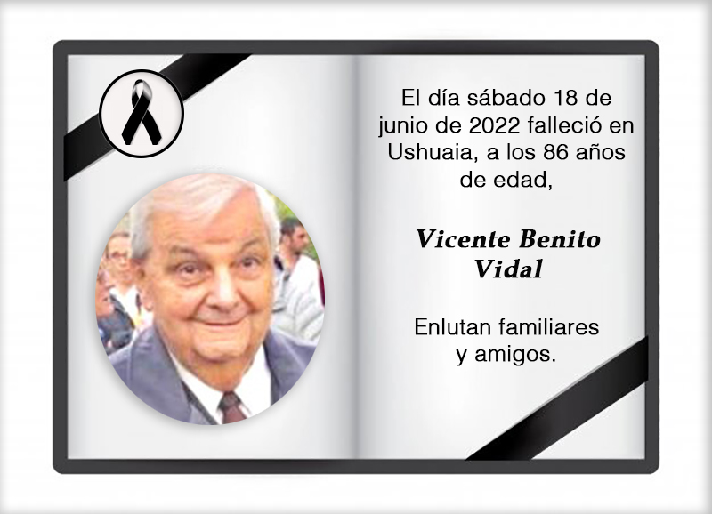 Fallecimiento | Vicente Benito Vidal