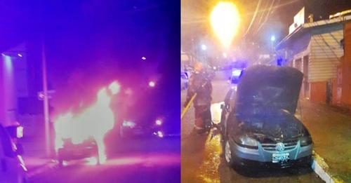 Una pareja fue detenida por el incendio intencional de un vehículo