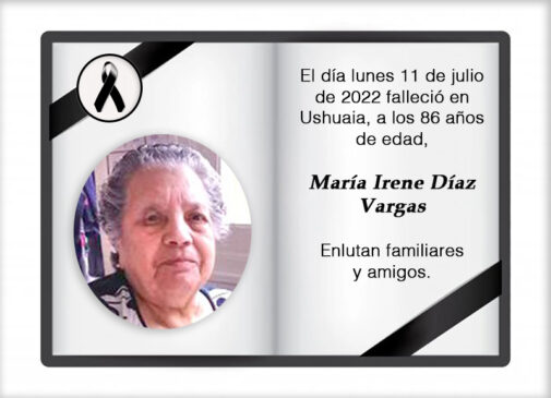 Fallecimiento | María Irene Díaz Vargas