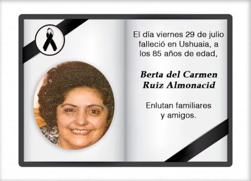 Fallecimiento | Berta del Carmen Ruiz Almonacid