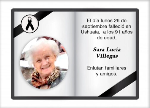 Fallecimiento | Sara Lucía Villegas