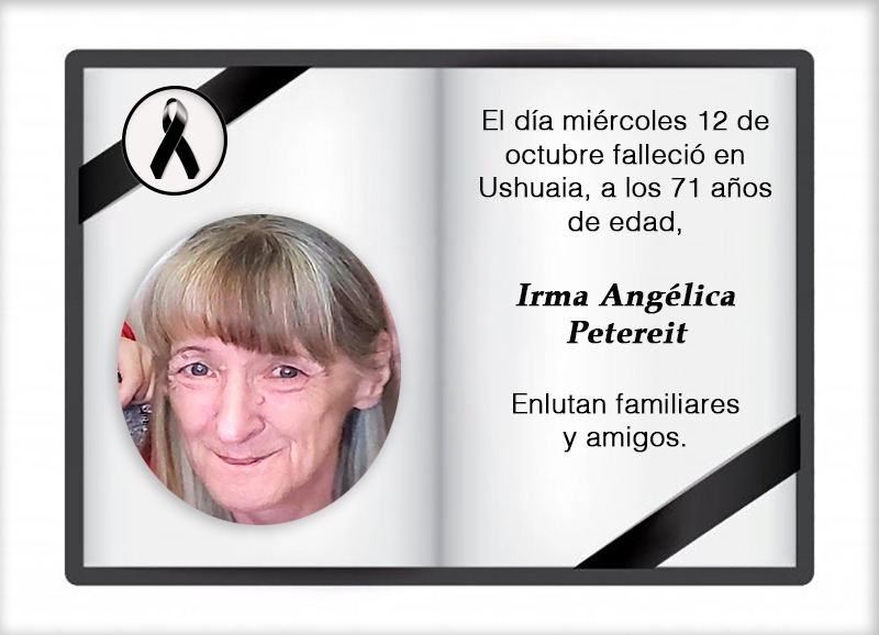 Fallecimiento | Irma Angélica Petereit