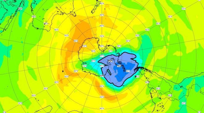 Alerta por el agujero de la capa de ozono sobre Tierra del Fuego