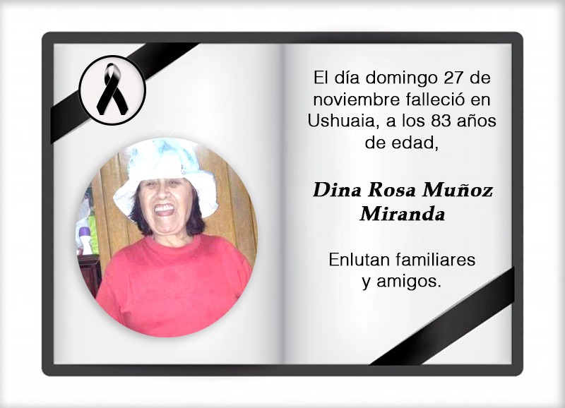 Fallecimiento | Dina Rosa Muñoz Miranda