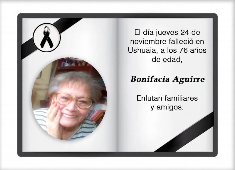Fallecimiento | Bonifacia Aguirre