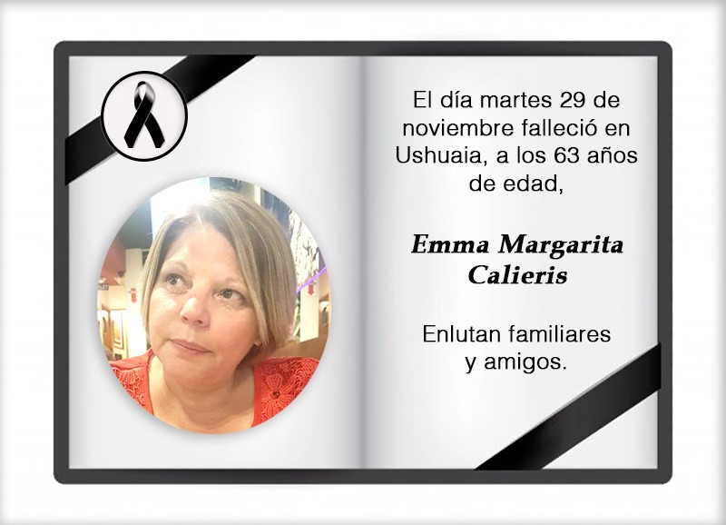 Fallecimiento | Emma Margarita Calieris