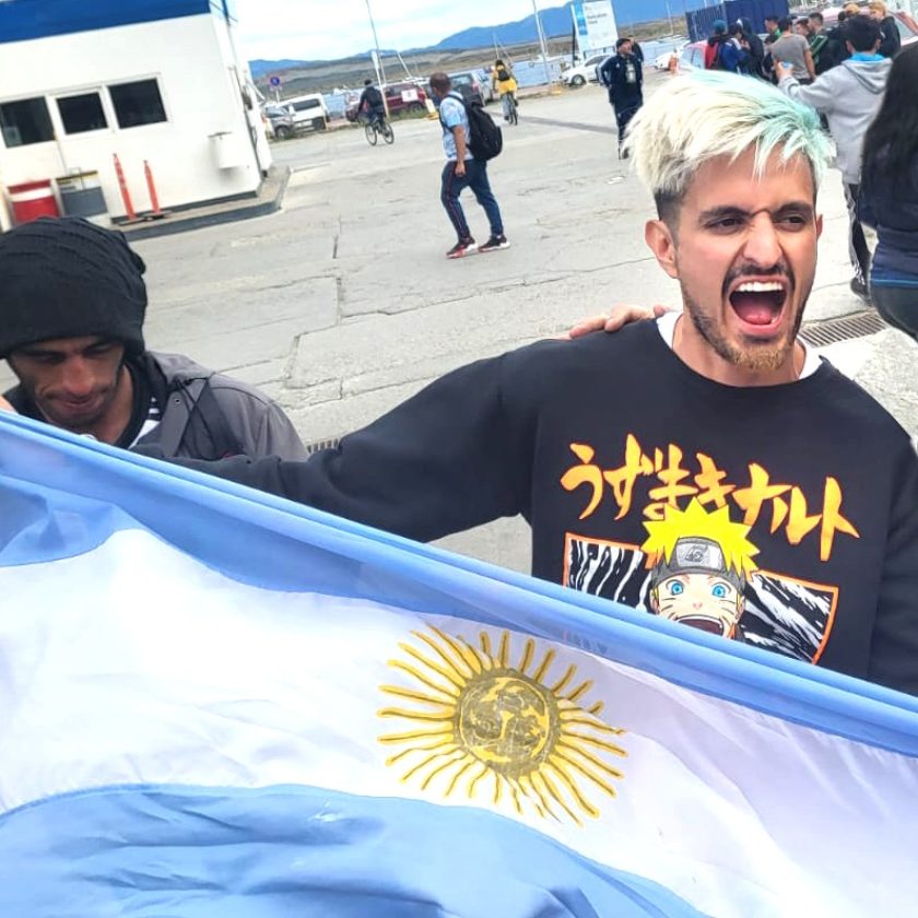 “Michelo 2.0” festejó el triunfo de Argentina en las calles de Ushuaia