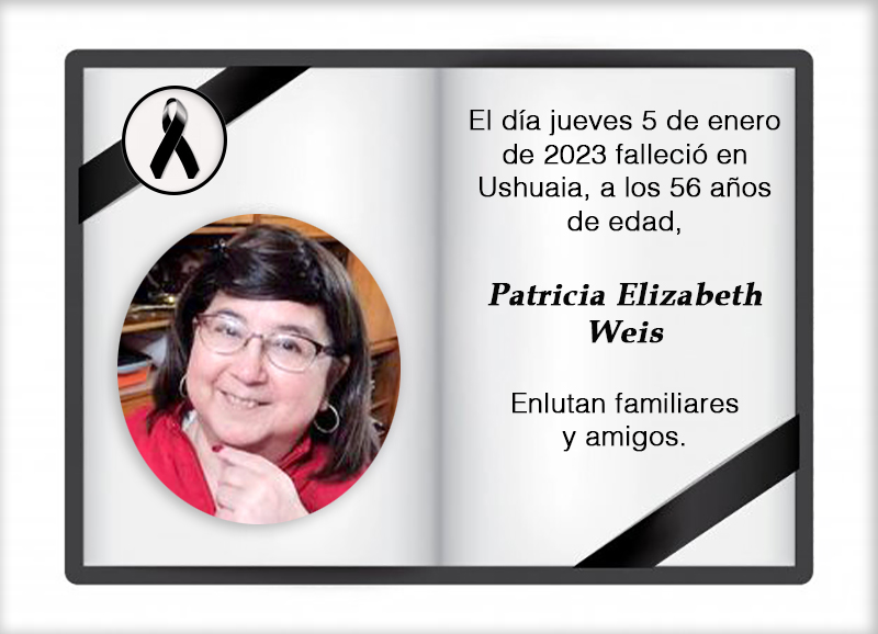 Fallecimiento | Patricia Elizabeth Weis.