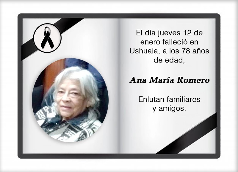 Fallecimiento | Ana María Romero