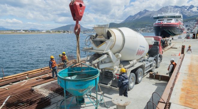 La obra de ampliación del Puerto de Ushuaia se encuentra en etapa final