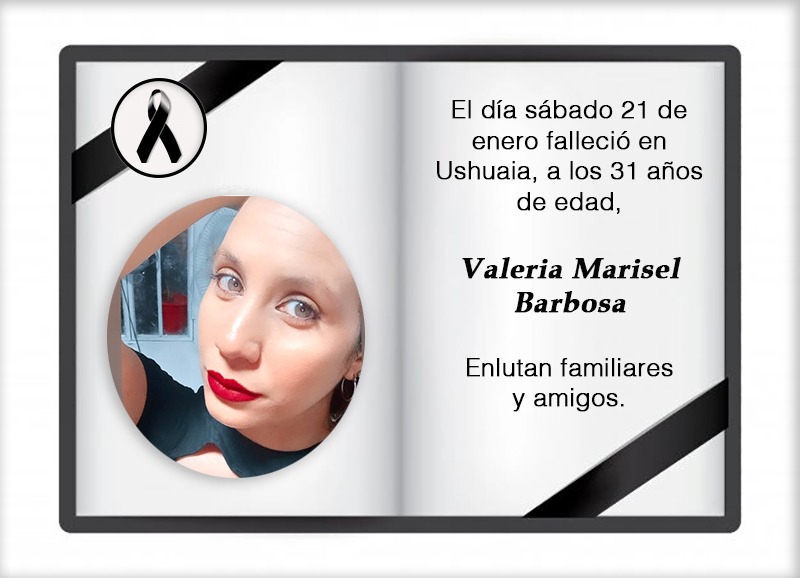 Fallecimiento | Valeria Marisel Barbosa