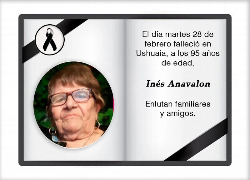Fallecimiento | Inés Anavalon