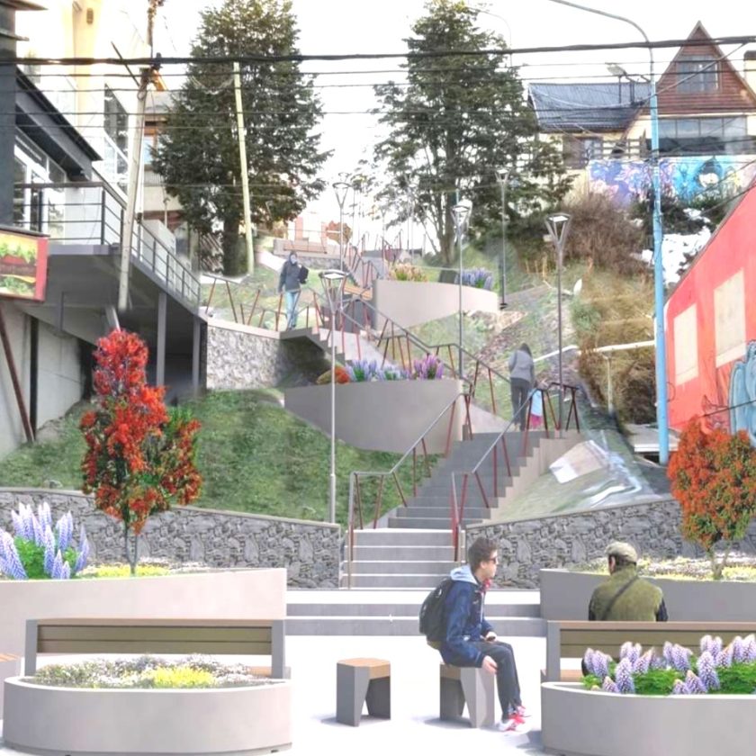 La escalera de la calle Belgrano fue cerrada al tránsito peatonal