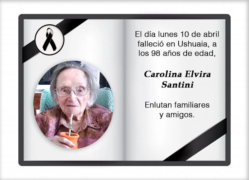 Fallecimiento | Carolina Elvira Santini