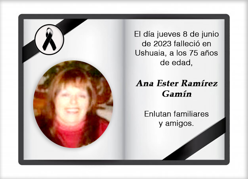 Fallecimiento | Ana Ester Ramírez Gamín