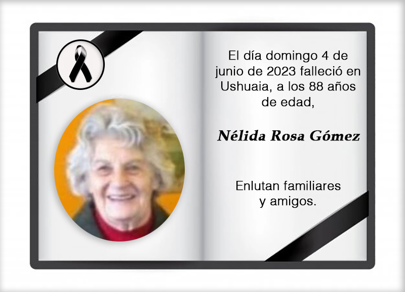 Fallecimiento | Nélida Rosa Gómez