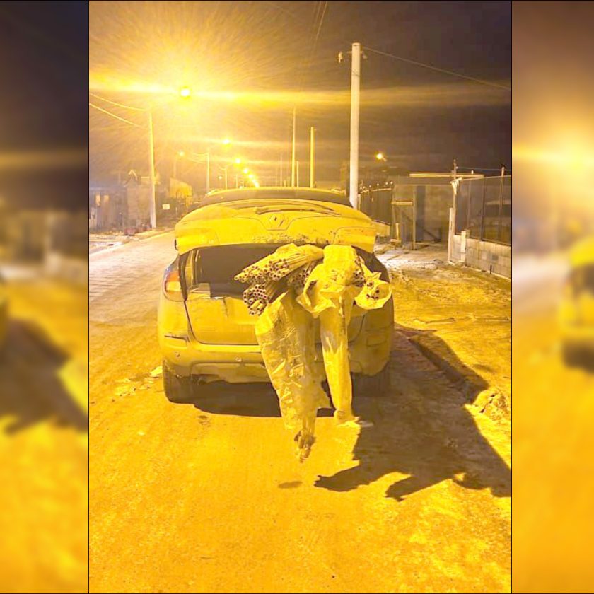 Pareja fue a robar 412 tubos de PVC con su hijo de 6 años