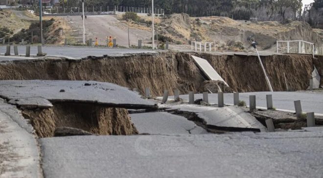 La Ruta Nacional Nro. 3 colapsó y se partió en dos