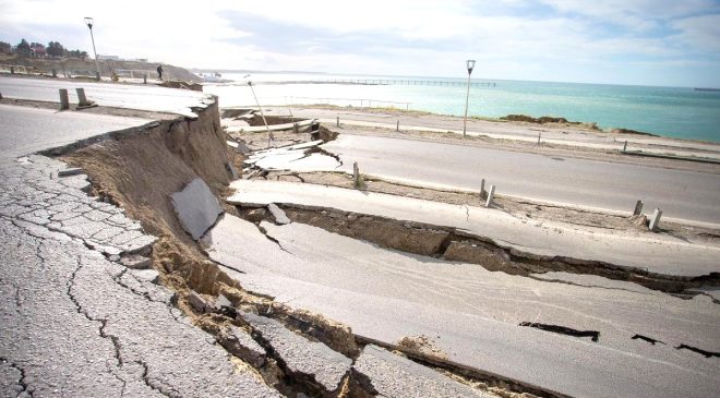 La Ruta Nacional Nro. 3 colapsó y se partió en dos