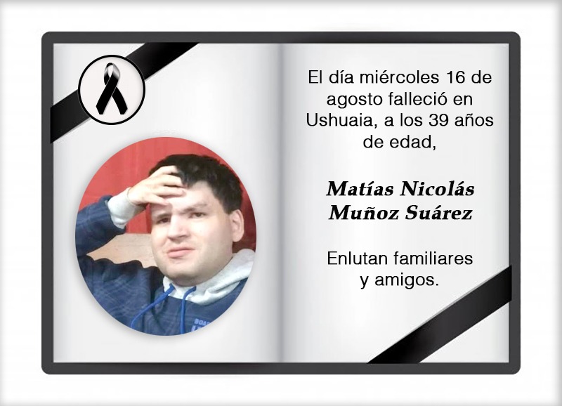 Fallecimiento | Matías Nicolás Muñoz Suárez