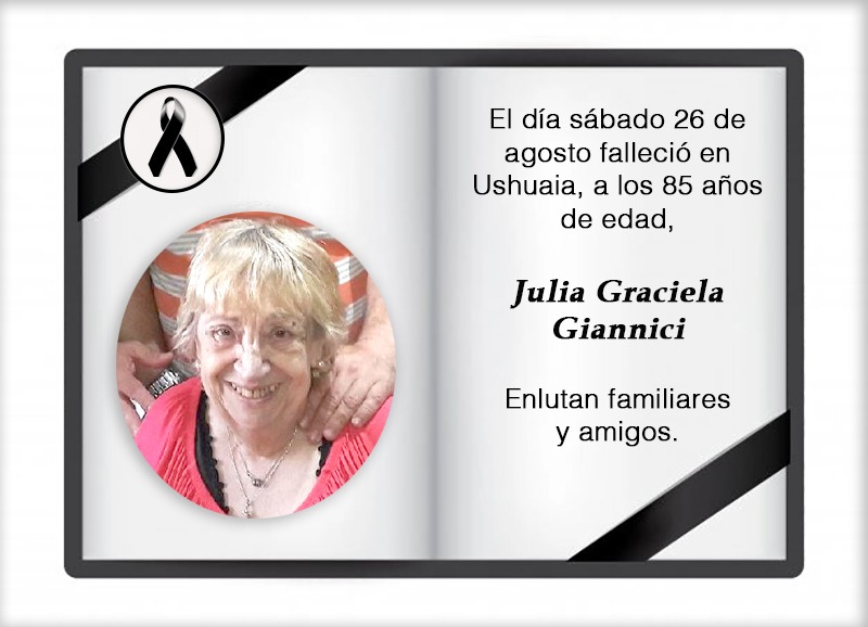 Fallecimiento | Julia Graciela Giannici