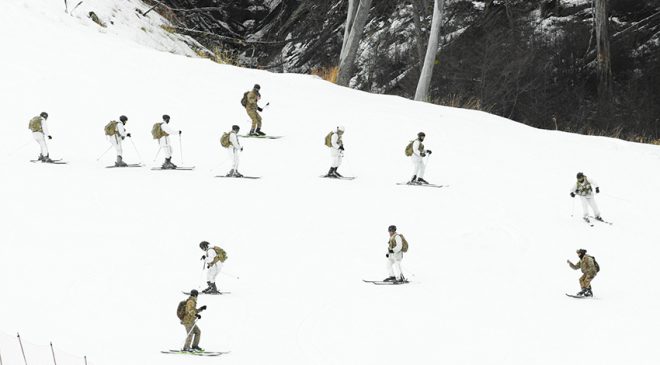 Unidades de la Fuerza de Infantería de Marina Austral se adiestraron en ambiente de clima frío