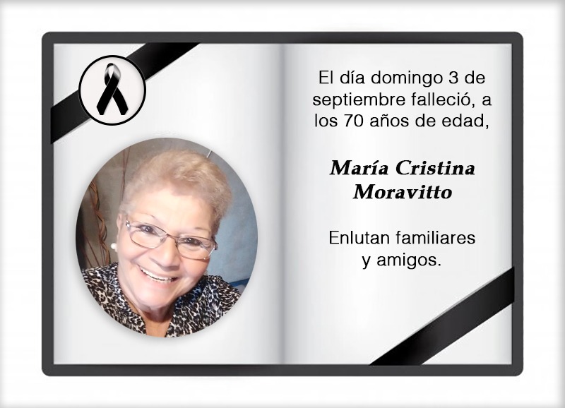 Fallecimiento | María Cristina Moravitto