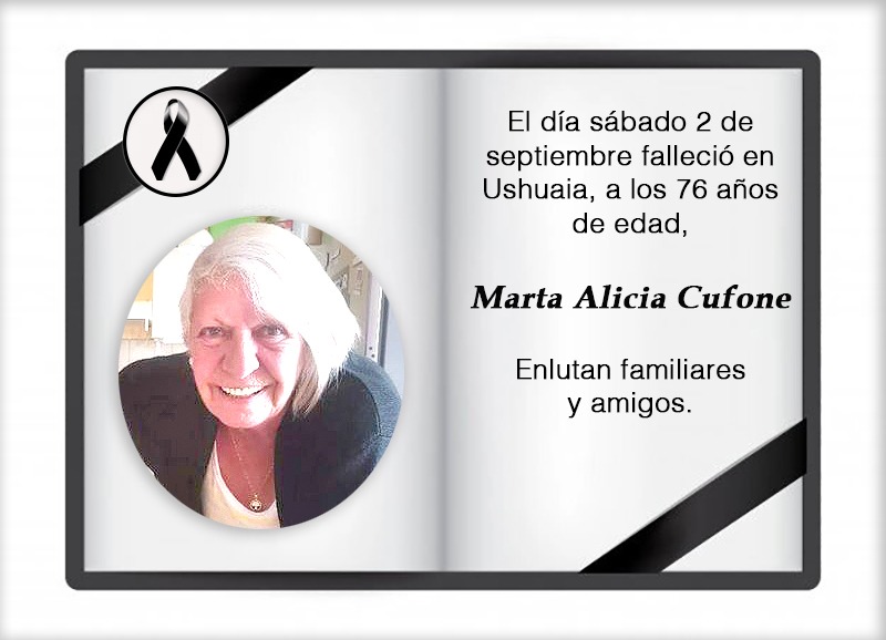 Fallecimiento | Marta Alicia Cufone