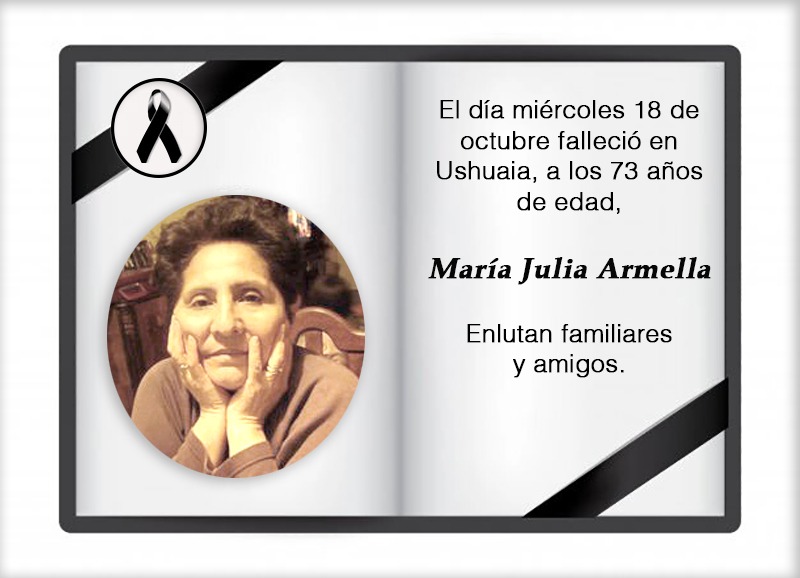 Fallecimiento | María Julia Armella
