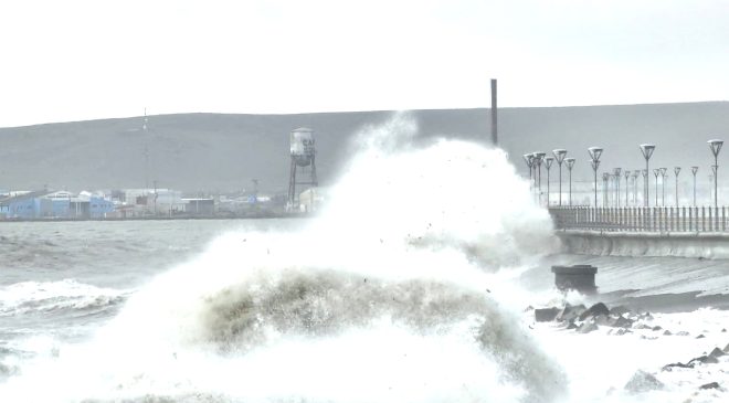 Olas gigantes afectaron las costas de Río Grande
