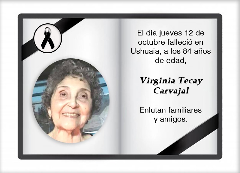 Fallecimiento | Virginia Tecay Carvajal