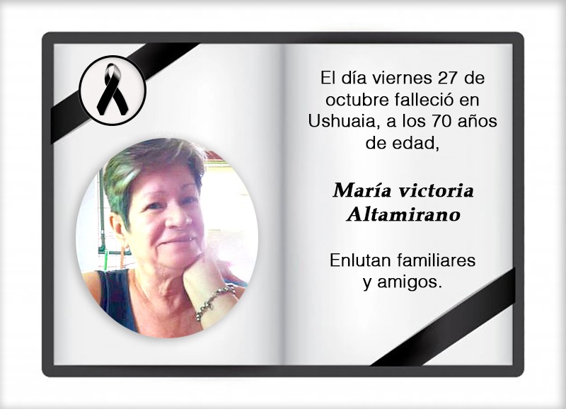 Fallecimiento | María victoria Altamirano