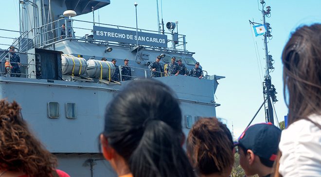 Zarpó hacia Ushuaia el aviso ARA “Estrecho de San Carlos”