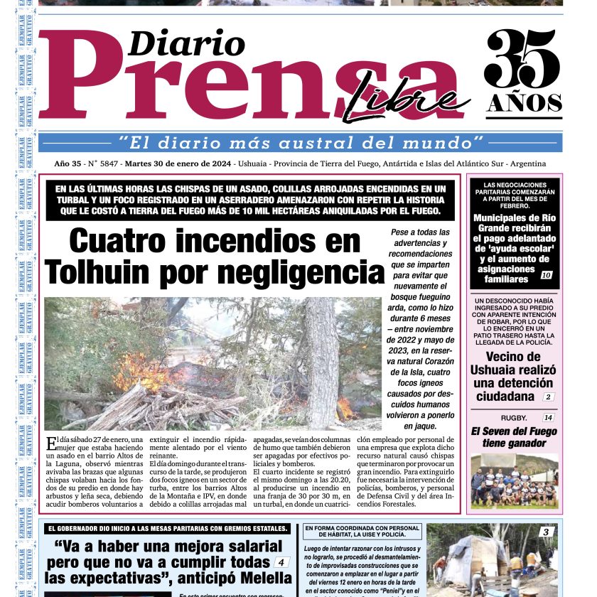 30 Enero 2024 Diario Prensa Noticias De Tierra Del Fuego 30 Enero 2024 Diario Prensa Noticias De Tierra Del Fuego