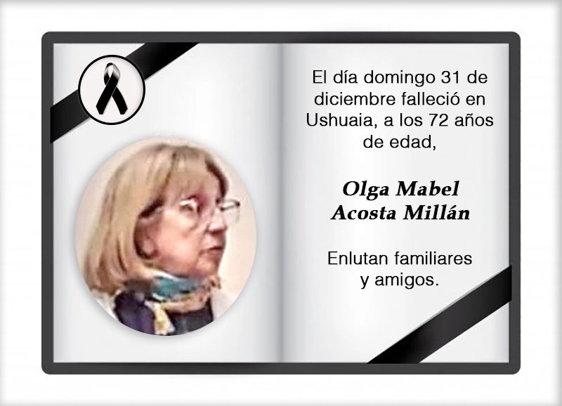 Fallecimiento | Olga Mabel Acosta Millán