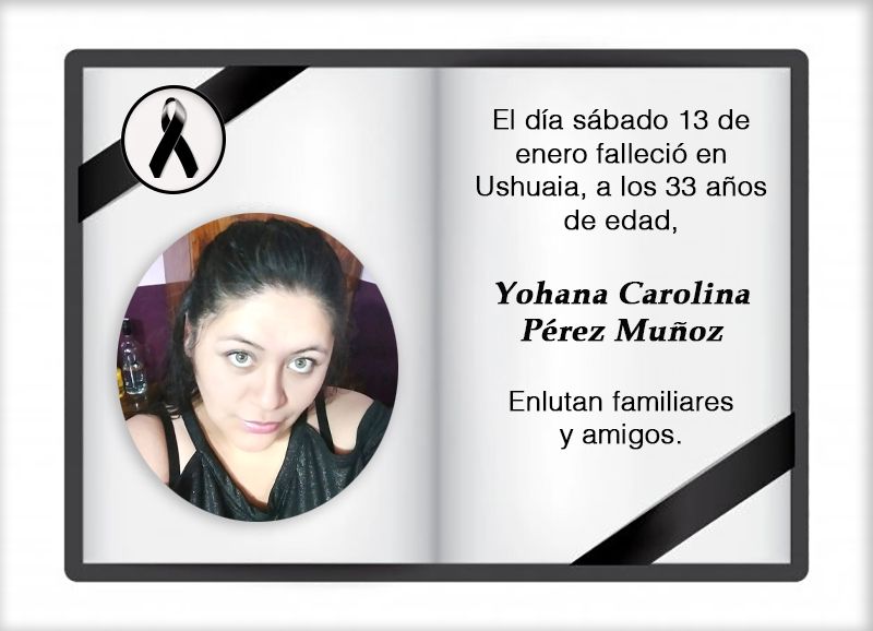 Fallecimiento | Yohana Carolina Perez Munoz