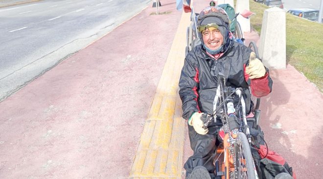 Mexicano con discapacidad unió su país con Tierra del Fuego