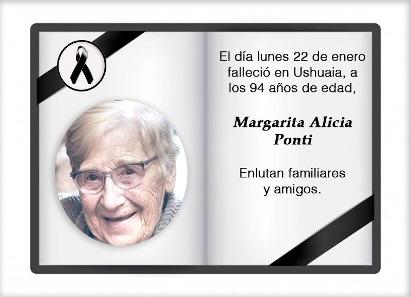 Fallecimiento | Margarita Alicia Ponti