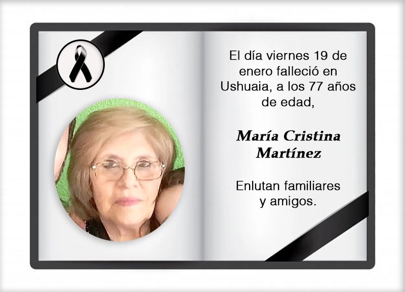 Fallecimiento | María Cristina Martínez